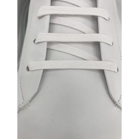 Good Man Brand Edge Low Sneakers Leather Size 17 White Made Italy $228 Luxury