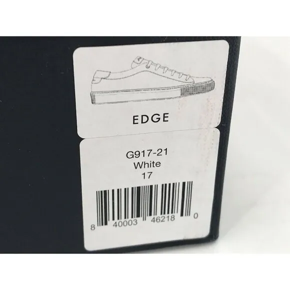 Good Man Brand Edge Low Sneakers Leather Size 17 White Made Italy $228 Luxury