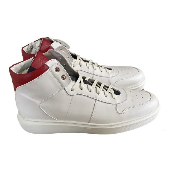 Good Man Brand Sneakers Mens Size 15 Legend London Pro Hi Top White Red Italy