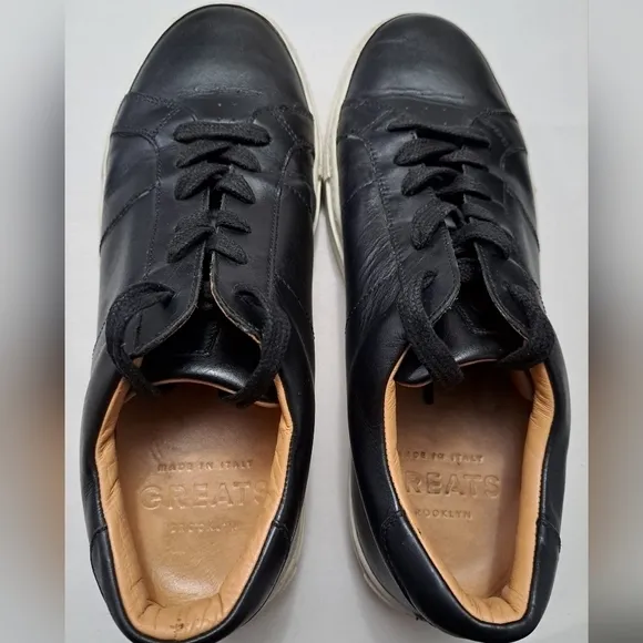 Greats The Royale Men's Black Leather Shoes    Size 8