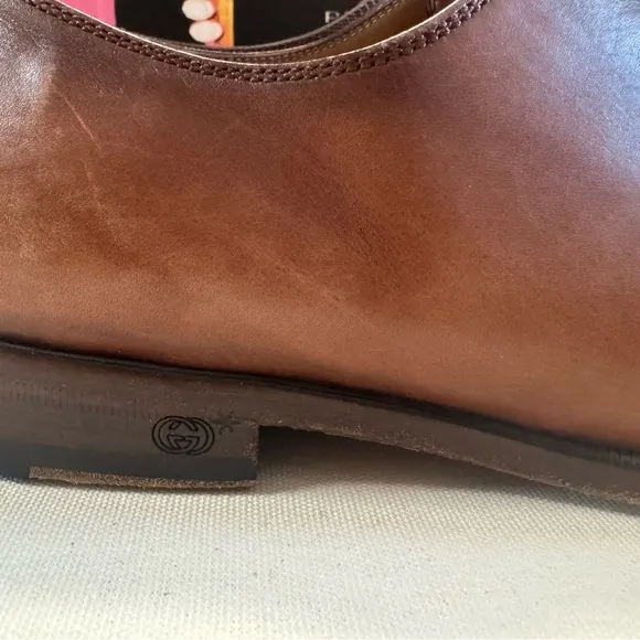 Gucci Brown Leather Oxford Shoes