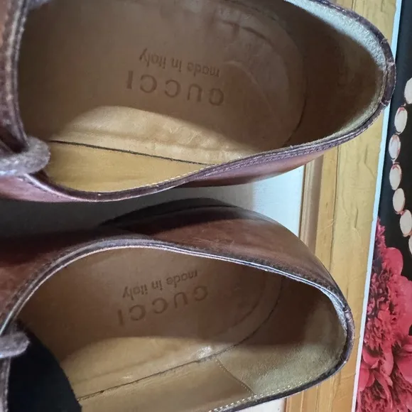 Gucci Brown Leather Oxford Shoes