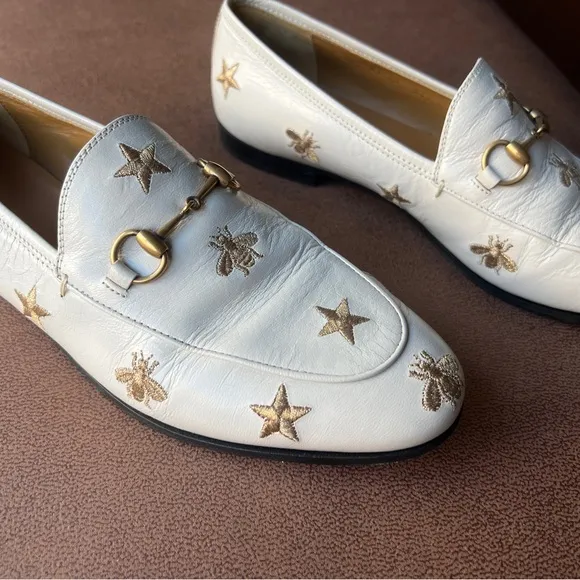 Gucci Loafer with bee and star embroidered