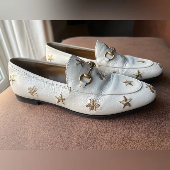 Gucci Loafer with bee and star embroidered
