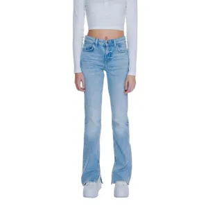 Guess Blue Cotton-Lycra Womens Jeans with Zip and Button Fastening