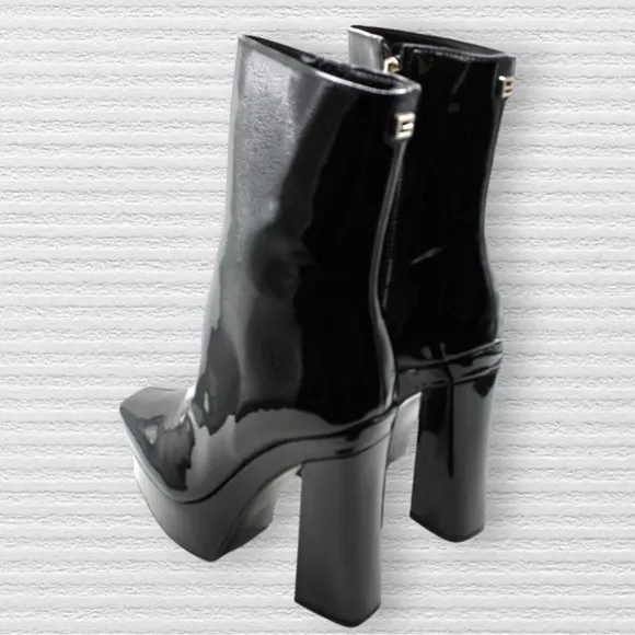 Guess, Byra boots, sz 7.5M, 3.35&quot; heel, 1.57&quot; platform! Patent leather!​