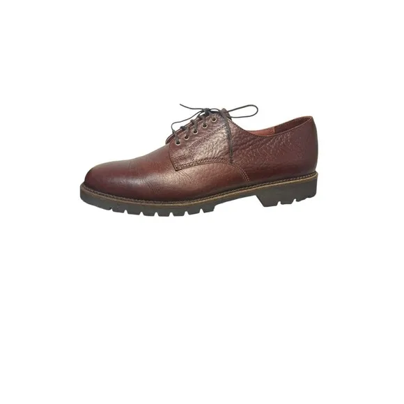 H. S. TRASK Shoes Mens 11 N Oxford Leather Authentic Bison Lace Up U.S.A.