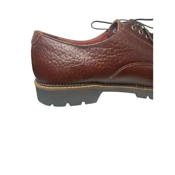 H. S. TRASK Shoes Mens 11 N Oxford Leather Authentic Bison Lace Up U.S.A.