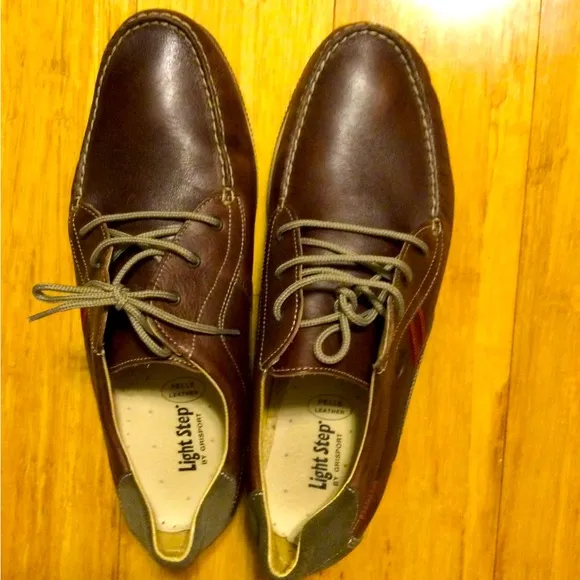 Hardly Worn, size 47 (16 Us) Pelle Leather, Men’s brown, tie shoes.