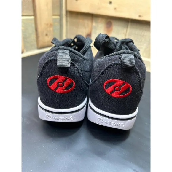 Heelys Youth Black &amp; Red Flame Design Skate Shoes Size 3