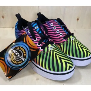 Heelys Youth Size 4 Rainbow Striped Skate Shoes Canvas Lace Up NWT‎ Shoes only