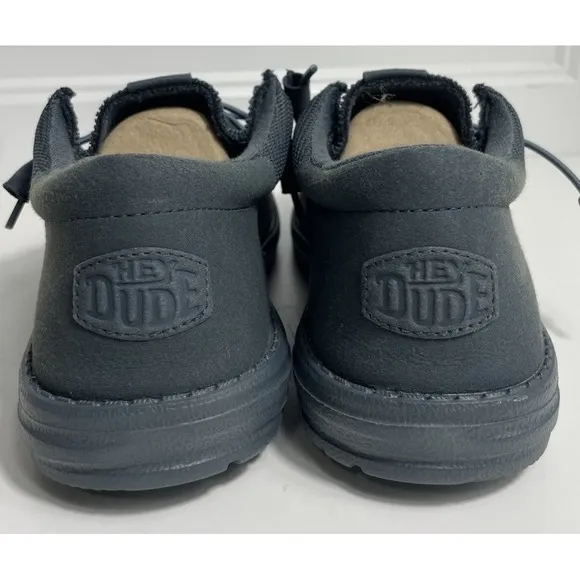 Hey Dude Mens Wally Funk Mono Loafers Dark Slate Stretch Slip-On Shoes Size 12