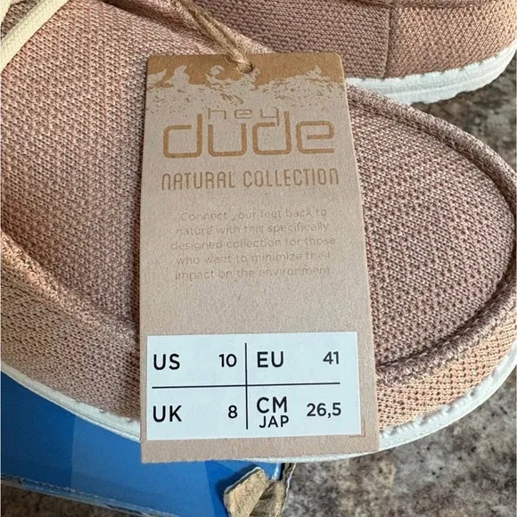 Hey Dude Shoes Light Pink salt sparkle women’s sz 10 loafer shoes new