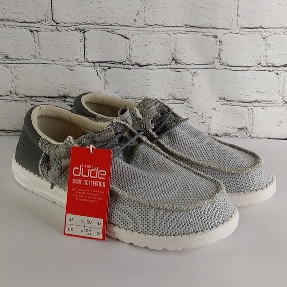 HEY DUDE 'WALLY SOX' MOCCASIN SHOE ADULT SIZE 9
