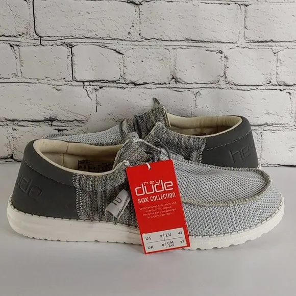HEY DUDE 'WALLY SOX' MOCCASIN SHOE ADULT SIZE 9