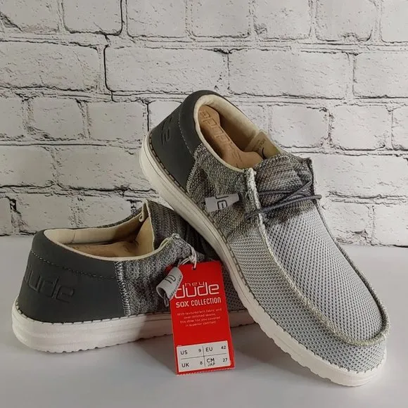 HEY DUDE 'WALLY SOX' MOCCASIN SHOE ADULT SIZE 9