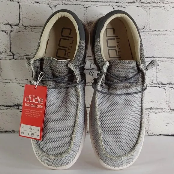 HEY DUDE 'WALLY SOX' MOCCASIN SHOE ADULT SIZE 9