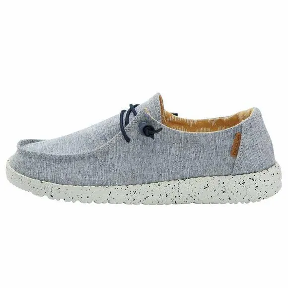 HEY DUDE WOMEN'S WENDY CHAMBRAY WHITE BLUE SIZE 8 | WOMEN’S SHOES | WOMEN’S