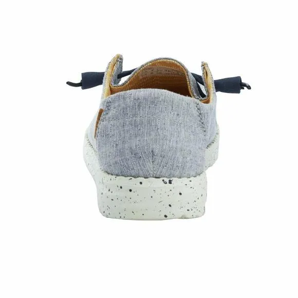 HEY DUDE WOMEN'S WENDY CHAMBRAY WHITE BLUE SIZE 8 | WOMEN’S SHOES | WOMEN’S