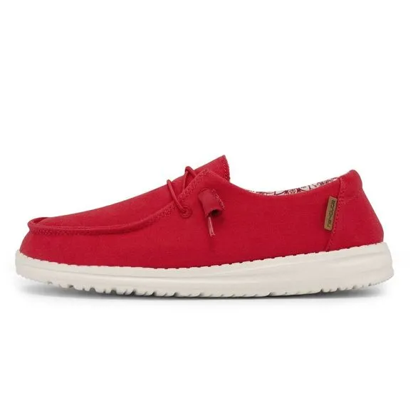 HEY DUDE WOMEN'S WENDY RED SIZE 6 | WOMEN’S SHOES | WOMEN’S LACE UP LOAFERS