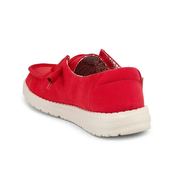 HEY DUDE WOMEN'S WENDY RED SIZE 6 | WOMEN’S SHOES | WOMEN’S LACE UP LOAFERS