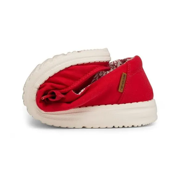 HEY DUDE WOMEN'S WENDY RED SIZE 6 | WOMEN’S SHOES | WOMEN’S LACE UP LOAFERS