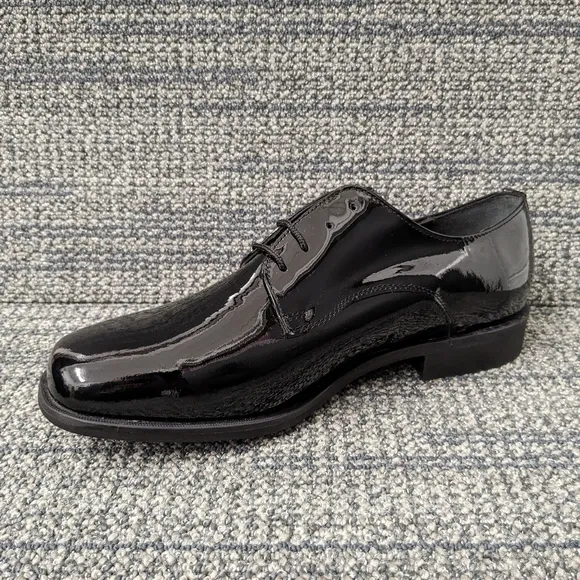 Hitchcock Wide Black Patent Leather Oxford Shoes Size 10.5E