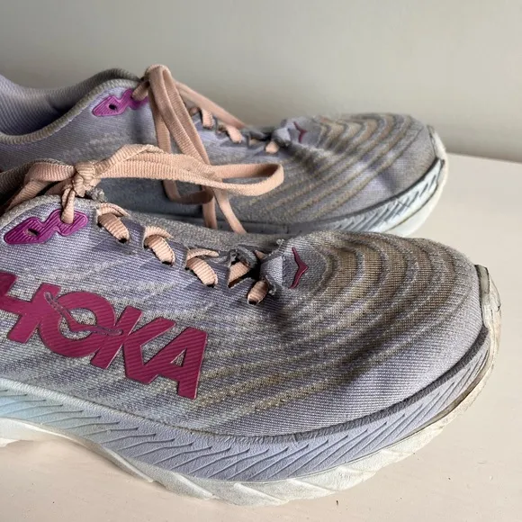Hoka Mach 5 women’s running shoes size 7.5 B blue purple gradiant