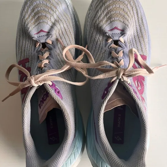 Hoka Mach 5 women’s running shoes size 7.5 B blue purple gradiant