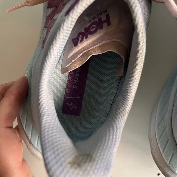 Hoka Mach 5 women’s running shoes size 7.5 B blue purple gradiant