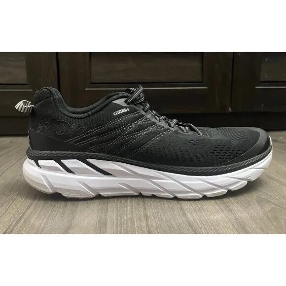 Hoka One One Clifton 6 Men's Running Shoes Size US 11.5 Black Athletic Sneakers