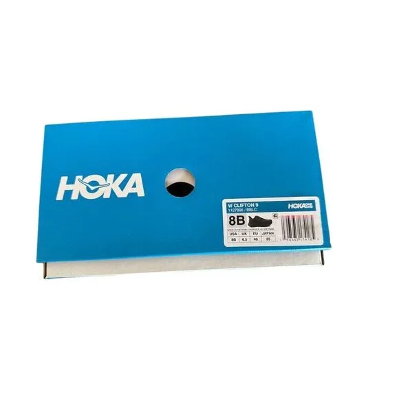Hoka One One Clifton 9 Women’s Running Shoes Black Size 8 Athletic Sneaker