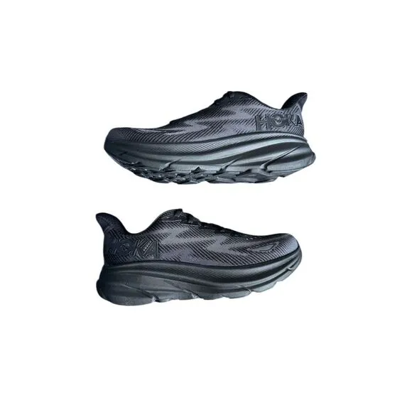 Hoka One One Clifton 9 Women’s Running Shoes Black Size 8 Athletic Sneaker