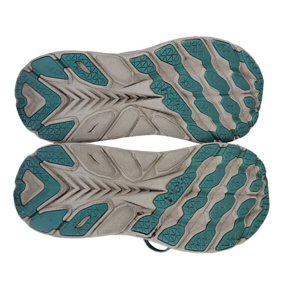 Hoka One One Womens Clifton 8 Sneakers Light Blue Green SZ 9 B Running Athletic