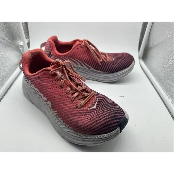 Hoka One One Womens Rincon 2 Running Shoes Size 8.5 Pink