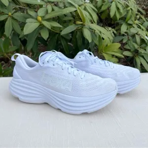 HOKA Women’s Bondi 8 White Sneakers Shoes