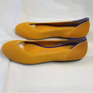 💫HP‼️💫 NWOT Rothy’s Round Toe Loafers in Rich Marigold w/ Blue Piping, Sz 7.5
