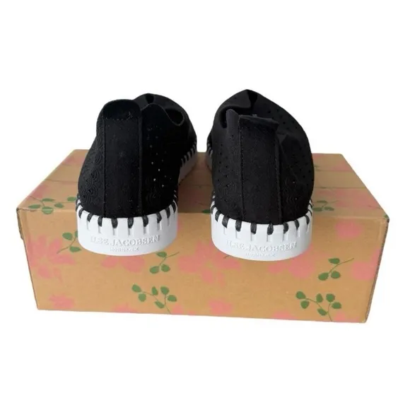 ILSE Jacobsen Hornbaek Style Tulip 139 Perforated Women’s Black Slip-On Shoes 39