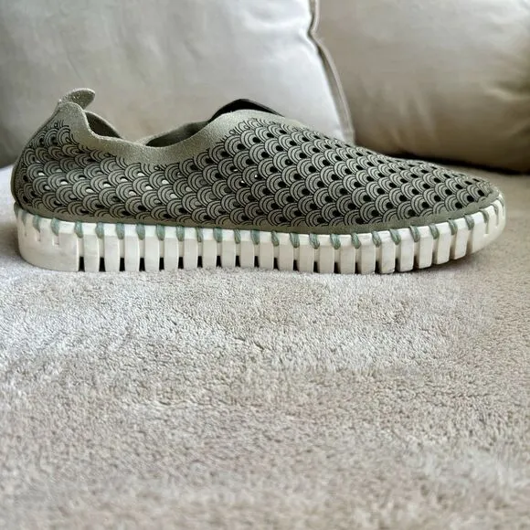 Ilse Jacobsen Tulip Sage Green Slip On Shoe Women EU 37 US 6.5 - 7 Casual Resort