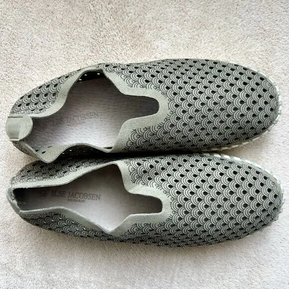 Ilse Jacobsen Tulip Sage Green Slip On Shoe Women EU 37 US 6.5 - 7 Casual Resort