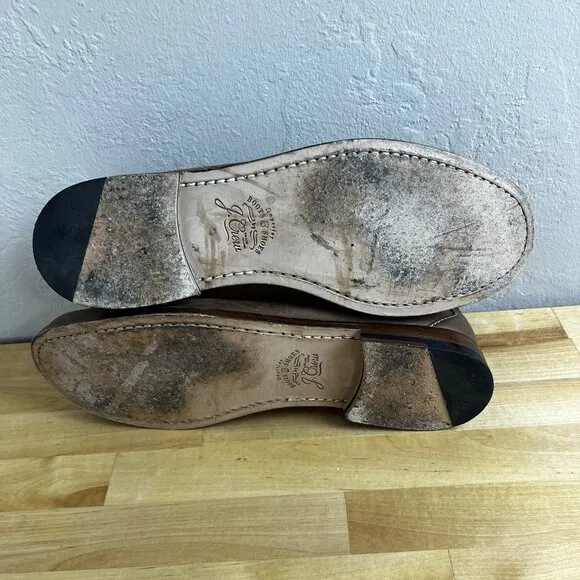 J. Crew Camden Loafer Natural Brown Leather Shoes BJ009 Men's Size 10.5 M