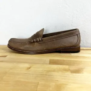 J. Crew Camden Loafer Natural Brown Leather Shoes BJ009 Men's Size 10.5 M