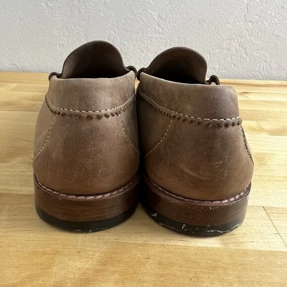 J. Crew Camden Loafer Natural Brown Leather Shoes BJ009 Men's Size 10.5 M