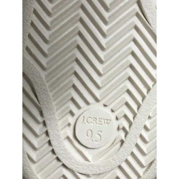 J. Crew City Tour Sneakers Low Top Lace Up Casual Shoes White Silver NWT 9.5
