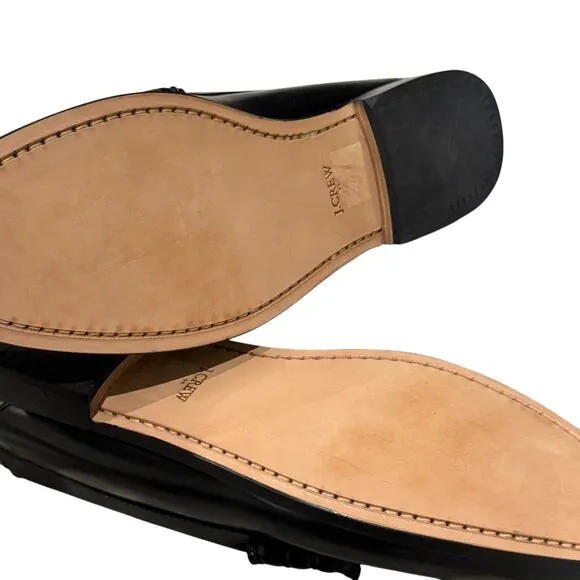 J. Crew Leather Upper Classic Penny Loafers Shoes Slip-On Black Size 12 NWOB