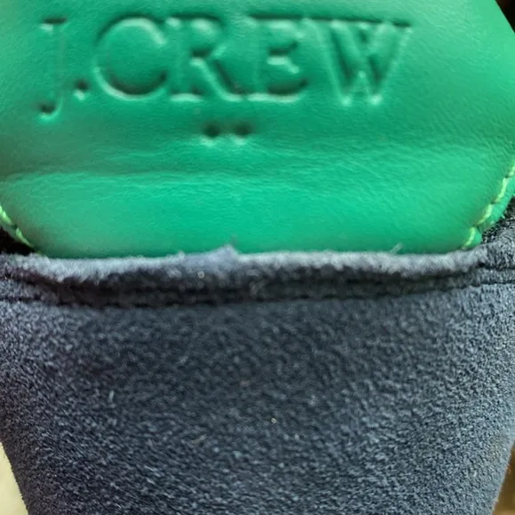 J. Crew Men's Navy and Green Sneakers NWT