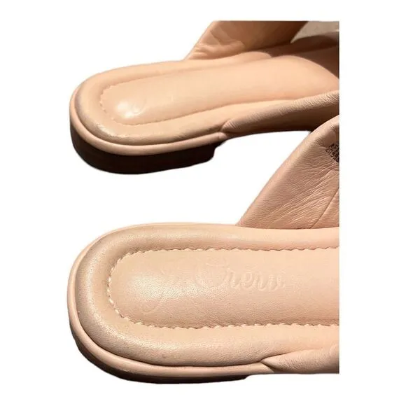 J. CREW Shoes Women's 8.5 Pink Sandal Menorca Padded Cross-Strap BE789 Open Toe