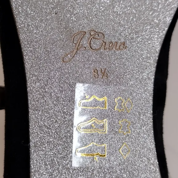 J. Crew Velvet Marina Holiday Jane With Jewels Embellished Flat Loafers Size 8.5