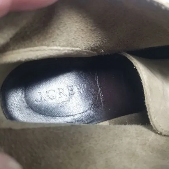 J CREW DARK TAN SUEDE with WEDGE HEEL. SIZE 10