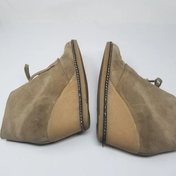 J CREW DARK TAN SUEDE with WEDGE HEEL. SIZE 10